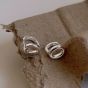 Simple Letter O Shape 925 Sterling Silver Hoop Earrings