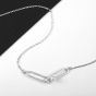 White Shell Pearl Clip 925 Sterling Silver Necklace