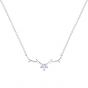 Honey Moon CZ Antler 925 Sterling Silver Necklace