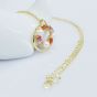 Yellow Golden Garland Natural White Pearl 925 Sterling Silver Necklace