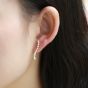 Boucles d'oreilles uniques en argent sterling avec perle naturelle 925 (pièce unique)