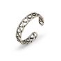 Korean Style Thai Oxide 925 Sterling Silver Hollow Out Ring