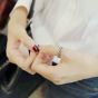 Korean Style Thai Oxide 925 Sterling Silver Hollow Out Ring