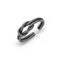 Double Line Knot Vintage 925 Sterling Silver Anillo ajustable