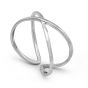 X Cross Adjustable 925 Sterling Silver Ring