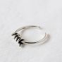 Fashion Vintage Twisted Knot Solid 925 Sterling Silver Adjustable Ring Women