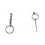 Асимметрия Tassel Chain Round 925 Sterling Silver Dangle Earrings