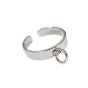 Simple Geometric Chic Circle 925 Sterling Silver Adjustable Ring