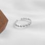 Simple CZ Geometric Rhombus 925 Sterling Silver Adjustable Ring