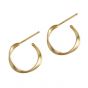 Simple Twisting 925 Sterling Silver Hoop Earrings