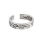Retro English Letters Numbers 925 Sterling Adjustable Ring