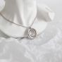 Simple Office Circle Ring 925 Sterling Silver Necklace