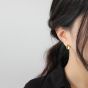 Simple Geometry Ellipse 925 Sterling Silver Studs Earrings