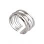 Fashion Multi-Storey Cross 925 Sterling Silver Adjustable Ring