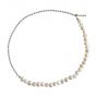 Элегантное нерегулярное натуральное жемчужное ожерелье-чокер из стерлингового серебра 925 пробы