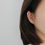Boucles d'oreilles non percées en argent sterling 925 avec minimalisme