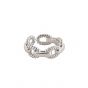 Fashion Twisted Hollow Chain 925 Sterling Silver Adjustable Ring