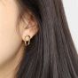 Geometry Irregular Hollow 925 Sterling Silver Stud Earrings