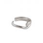 Irregular Heart 925 Sterling Silver Adjustable Ring