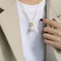 Мода Нерегулярное натуральное жемчужное ожерелье из стерлингового серебра 925 пробы