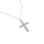 Collar de plata esterlina 925 con cruz irregular sagrada