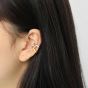 Irregular Circle 925 Sterling Silver Non-Pierced Earring (Single)