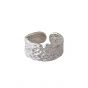 Простое нерегулярное широкое регулируемое кольцо из стерлингового серебра 925 пробы