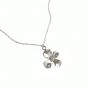 Ожерелье с красивым цветком из серебра 925 пробы