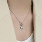 Lady Love Letters Heart 925 Sterling Silver Necklace