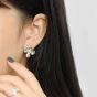 Girl Beautiful Flower 925 Sterling Silver Stud Earrings