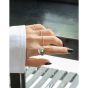 Fashion Waterdrop 925 Sterling Silver Wide Adjustable Ring