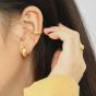 Minimalism Mini Wide Circle 925 Sterling Silver Huggie Hoop Earrings