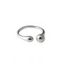 Minimalism Waterdrop Bead 925 Sterling Silver Adjustable Ring