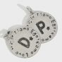 Simple Letter A to Z Coin 925 Sterling Silver DIY Pendant