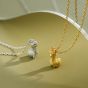 Симпатичное мини-ожерелье из стерлингового серебра 925 пробы с изображением животного из альпаки