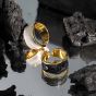 Нерегулярное широкое регулируемое кольцо из стерлингового серебра 925 пробы