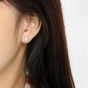 Boucles d'oreilles ovales élégantes en argent sterling 925 avec opale créée