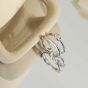 Irregular Double Layer Knot 925 Sterling Silver Adjustable Ring