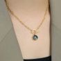 Fashion OT Shape Ожерелье из натурального анемусита из стерлингового серебра 925 пробы