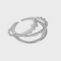 Casual Double Layer 925 Sterling Silver Adjustable Ring