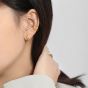 Boucles d'oreilles créoles en argent sterling 925 brillant classique simple