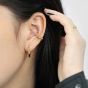 Boucles d'oreilles non percées en argent sterling 925 avec perles de mode