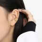 Boucles d'oreilles non percées en argent sterling 925 à double couche