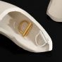 Регулируемое кольцо с геометрическими полосками в стиле минимализма из стерлингового серебра 925 пробы