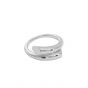 Minimalism Line Crossing 925 Sterling Silver Adjustable Ring