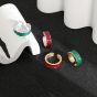 Регулируемое кольцо нерегулярной формы из серебра 925 пробы с эпоксидной смолой Holiday