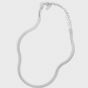 Collar de gargantilla de plata de ley 925 con cadena de serpiente plana minimalista