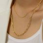 Simple Hollow Geometry Chain 925 Sterling Silver Necklace