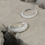 Простое регулируемое кольцо из серебра 925 пробы с блестящей блестящей рекой
