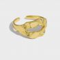 Регулируемое кольцо Fashion Irregular Lip из стерлингового серебра 925 пробы